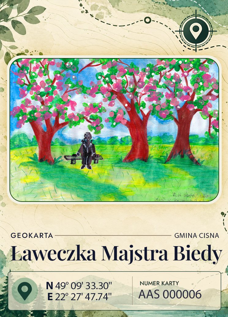 Geokarta: Ławeczka Majstra Biedy
